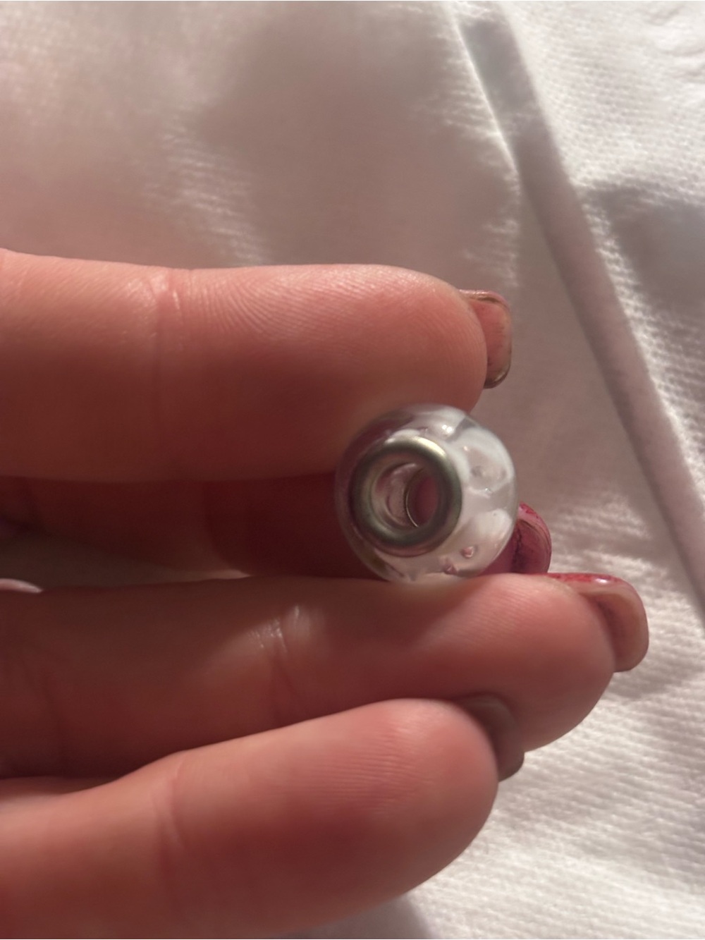 Clear Glass Charm Bead - Single Accent Bead